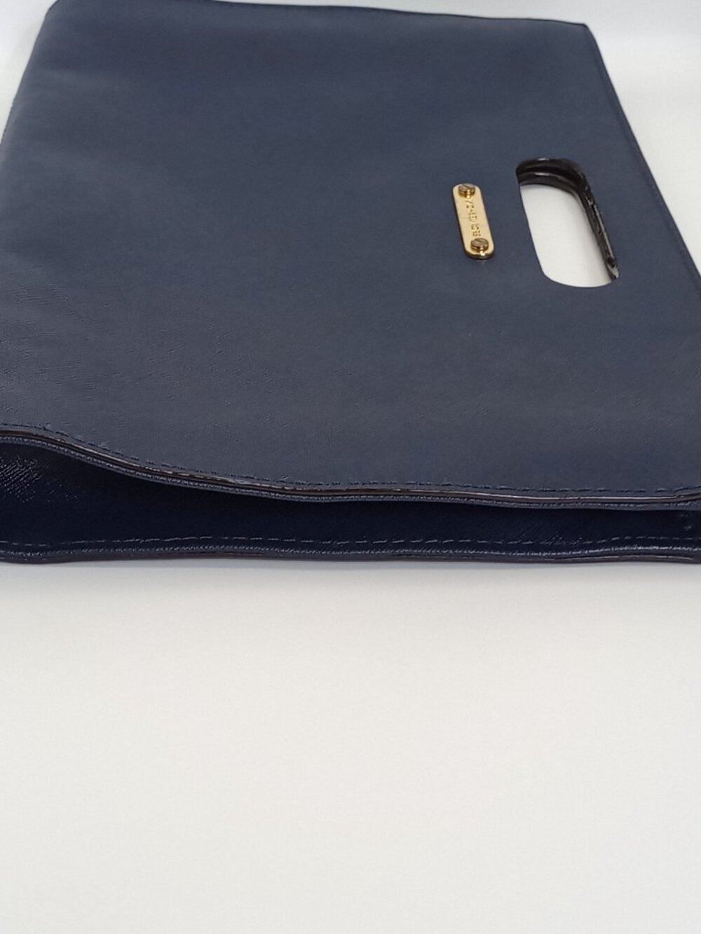 Michael Kors Tilda Saffiano Leather Convertible Clutch Crossbody Bag Blue
